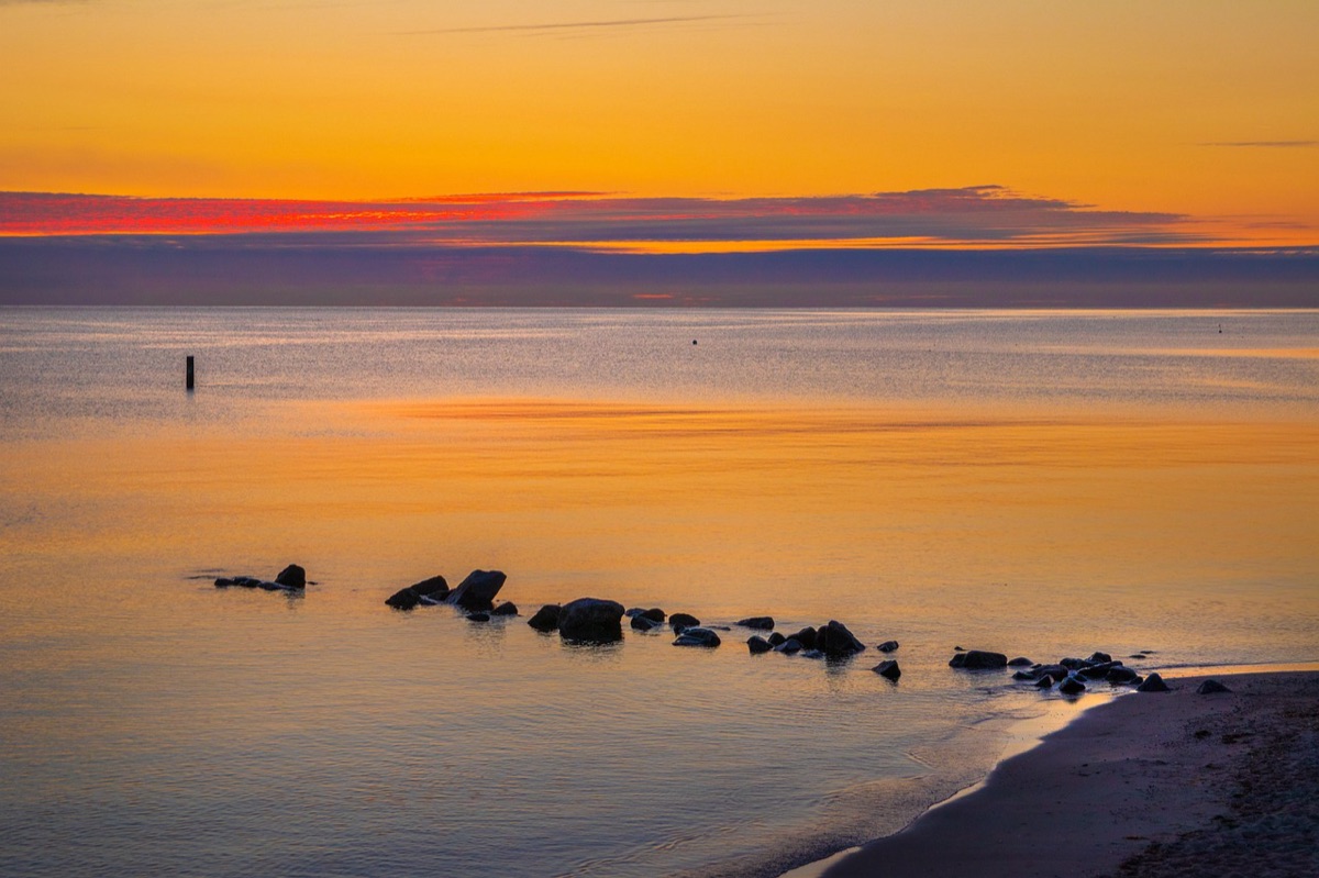 Hawaiian beach at sunrise